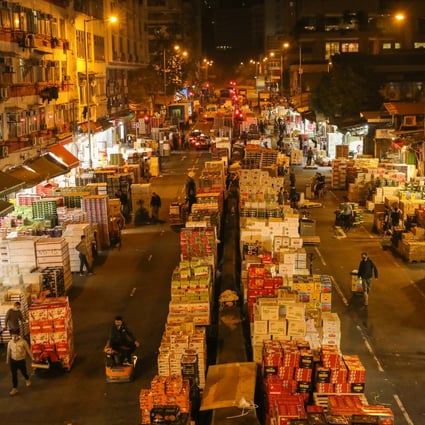 The Yau Ma Tei Wholesale Fruit Market is a hive of activity as the rest of the city sleeps. Photo: Sam Tsang