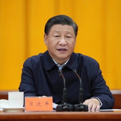 Chinese President Xi Jinping speaks on Tuesday in Beijing at a conference on talent-related work. Photo: Xinhua