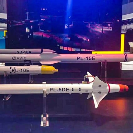 The new missiles on display at the Zhuhai air show. Photo: Handout