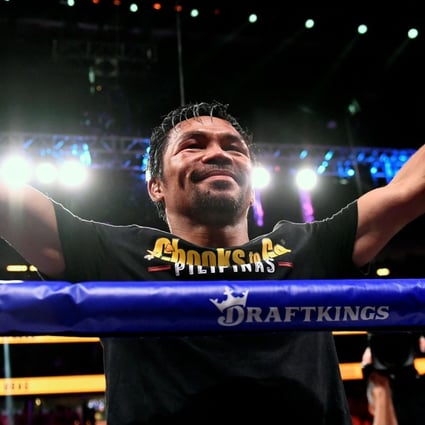 Manny Pacquiao waves at the crowd after losing against Yordenis Ugas. Photo: AFP