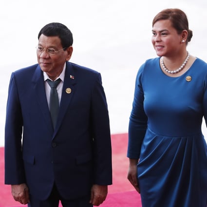 Philippine President Rodrigo Duterte pictured with his daughter Sara in 2018. Photo: AFP via Getty Images/TNS