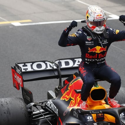 Red Bull's Dutch driver Max Verstappen celebrates after the Monaco Formula 1 Grand Prix at the Monaco street circuit in Monaco, on May 23, 2021. Photo: AFP