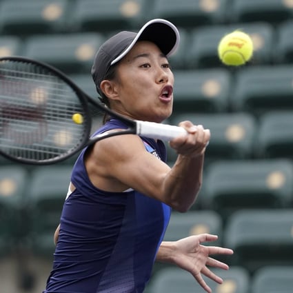 Zhang Shuai was eliminated by Ukraine’s Marta Kostyuk in the opening round at Indian Wells. Photo: AP