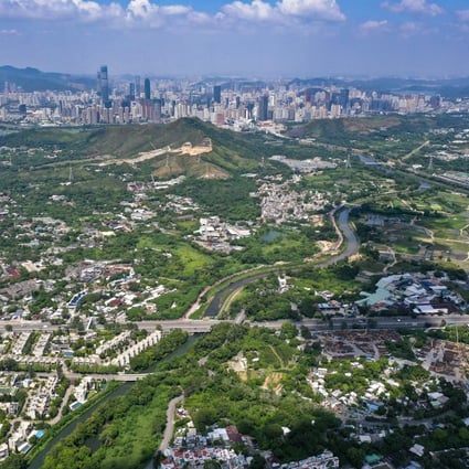 Hong Kong’s North New Territories area, with Shenzhen in the background. Hong Kong’s border area with mainland China will be built into the new Northern Metropolis of 2.5 million people in 20 years. Photo: Winson Wong