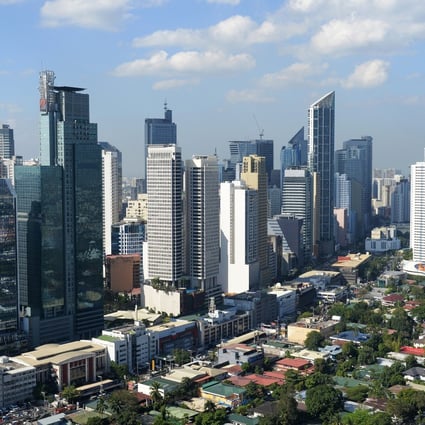 Manila’s financial district. Even before the new tax the Pogos were fleeing the Philippines because of Covid-19, which is partially to blame for the rise in the vacancy rates in Metro Manila. Photo: AFP