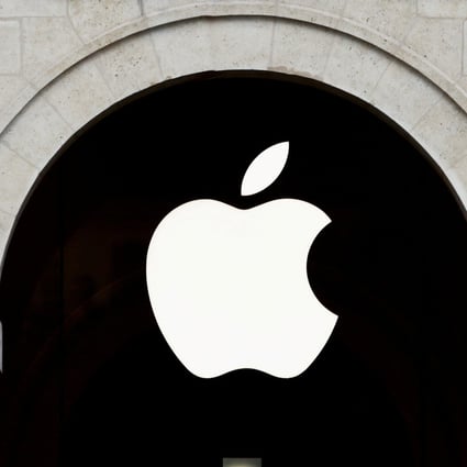 The Apple logo on the company’s store at The Marche Saint Germain in Paris on July 15, 2020. Photo: Reuters