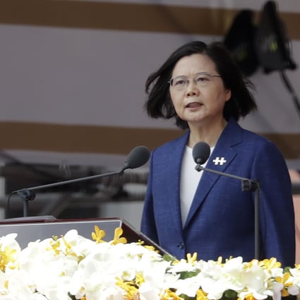Taiwanese President Tsai Ing-wen delivers a speech during Double Tenth celebrations on October 10. With tensions between Taipei and Beijing high, observers suggest the mainland is looking at using legislation to punish “Taiwan separatists”. Photo: AP Photo