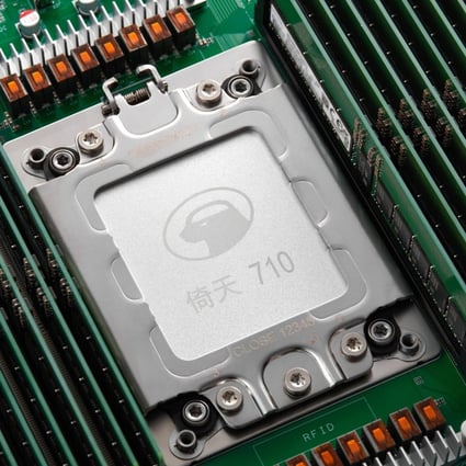Alibaba Group Holding’s Yitian 710 server chip is based on architecture from British semiconductor design company Arm. Photo: Handout