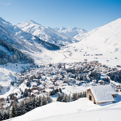 The village of Andermatt in the Urseren Valley in the Swiss Alps in winter. Photo Shutterstock