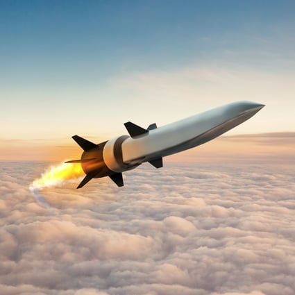 Companies such as Raytheon Technologies are working to develop hypersonic weapon capability for the US. This artist’s concept shows an air-breathing missile, which uses different technology from its glide vehicle counterparts. Image: Raytheon Missiles and Defence handout via Reuters