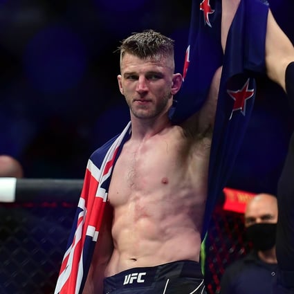 Dan Hooker is declared the winner by decision against Nasrat Haqparast at UFC 266. Photo: USA Today