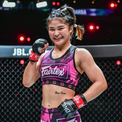 Stamp Fairtex poses after her victory against Julie Mezabarba. Photos: ONE Championship
