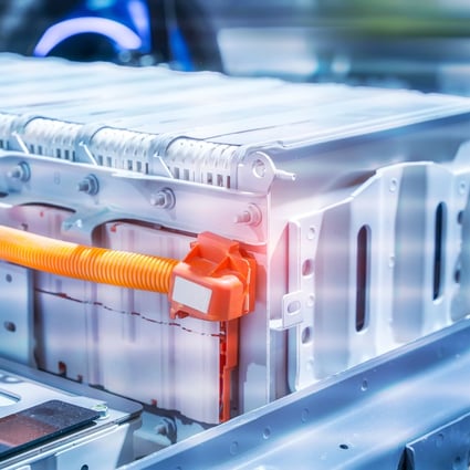 Electric vehicle lithium battery pack and power connections. Photo: Shutterstock
