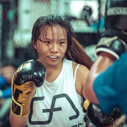 MMA hopeful Chelsea Chenxi Zhu during a training session in Nashville. Photos: Handout