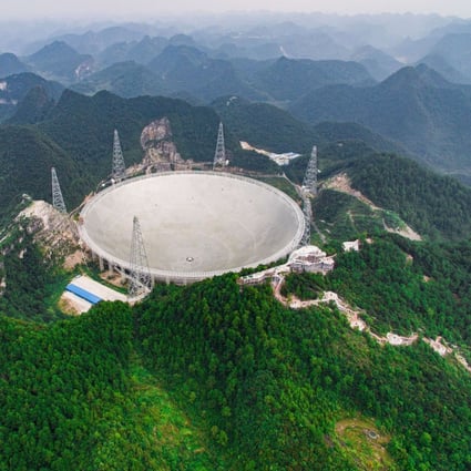 The Five-hundred-metre Aperture Spherical Telescope (Fast) in Guizhou is the world’s largest of its kind. Photo: Xinhua