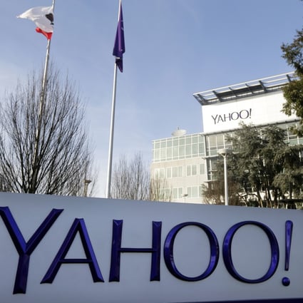 Yahoo’s logo is seen outside its headquarters in Sunnyvale, California. The US internet company discontinued its few remaining online services in mainland China on Monday. Photo: AP