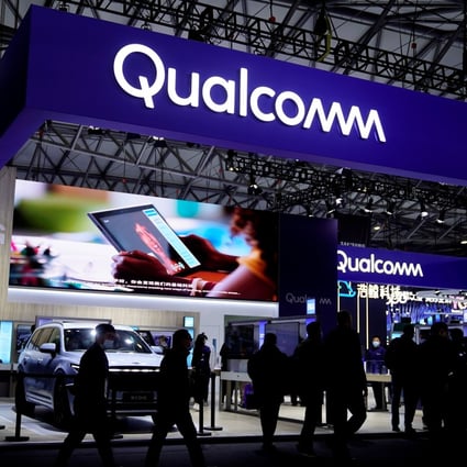 People visit a Qualcomm booth at the Mobile World Congress (MWC) in Shanghai on February 23. Photo: Reuters