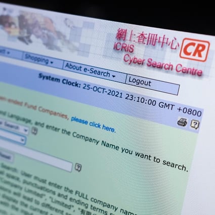 The Companies Registry Cyber Search Centre. Photo: SCMP