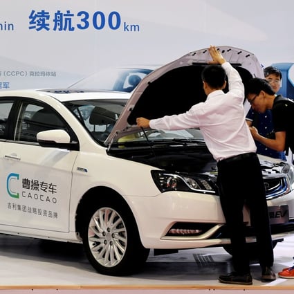 Caocao Mobility, backed by Chinese carmaker Geely, said it raised 3.8 billion yuan in September. Photo: Reuters