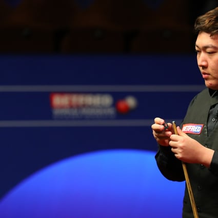 China's Yan Bingtao in action at the 2021 World Snooker Championship in Sheffield in April. Photo: Xinhua