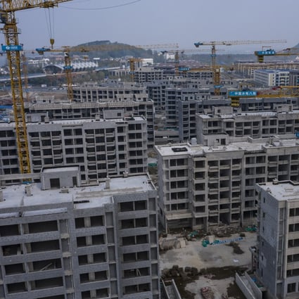 Unfinished apartments at China Evergrande Group's Health Valley development on the outskirts of the Jiangsu provincial capital of Nanjing on October 22, 2021. Photo: Bloomberg.