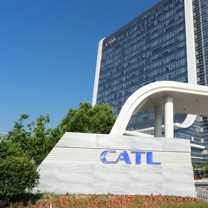 CATL, whose stock rose 0.4 per cent to a record 663.28 yuan on Tuesday in Shenzhen, is now the third-biggest stock on the Shanghai and Shenzhen exchanges. Photo: Getty Images