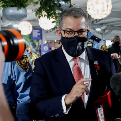 Alok Sharma, President of the UN Climate Change Conference (COP26), talks to the media at the Glasgow event on November 10, two days before it is due to end. Photo: Reuters