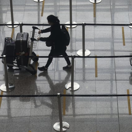 Passengers arrive at Hong Kong International Airport in October. Photo: Xiaomei Chen