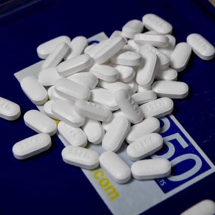 Opioid-based Hydrocodone tablets are seen at a pharmacy in Portsmouth, Ohio, in June. Photo: Reuters