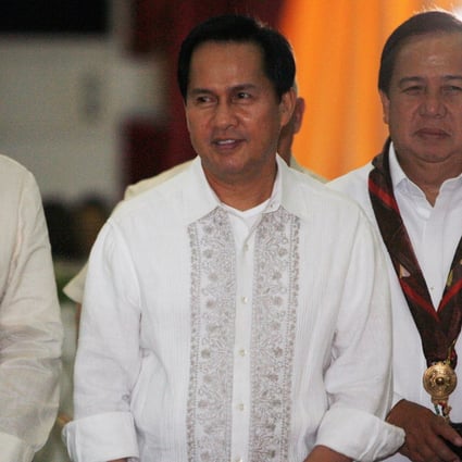 Apollo Carreon Quiboloy, centre, pictured with presidential candidates attending his 60th birthday celebration in Davao City, southern Philippines, in 2010. Photo: Reuters