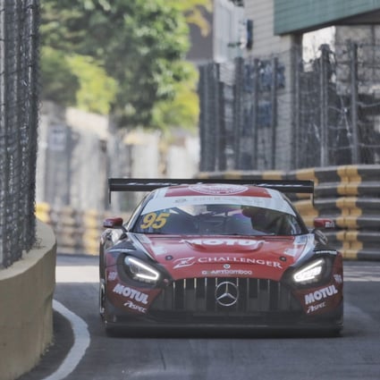 Hong Kong's Darryl O'Young drives his Craft Bamboo Racing Mercedes-AMG GT3 in the Macau GT Cup qualifier event. Photo: Craft Bamboo Racing