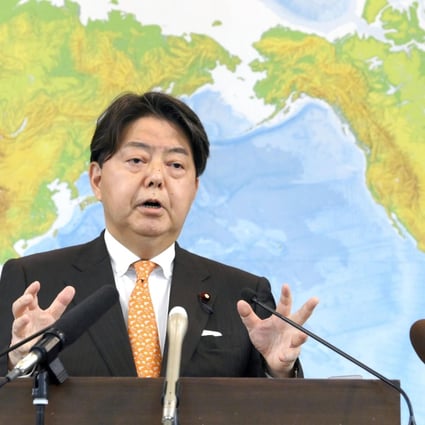 Japanese Foreign Minister Yoshimasa Hayashi was urged to focus on the interests of his country and the region. Photo: Kyodo
