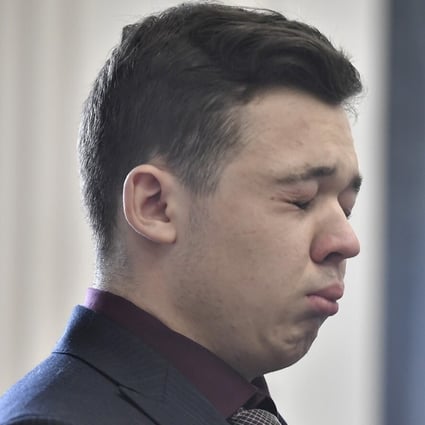 Kyle Rittenhouse closes his eyes and cries as he is found not guilty on all counts at the Kenosha County Courthouse on Friday. Photo: TNS
