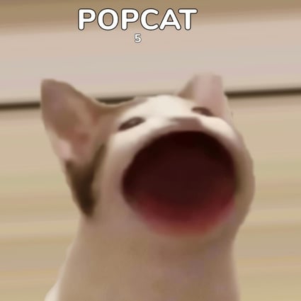 The Popcat online gaming fad simply requires players to click on a picture of a cat, which will then open its mouth into a gaping O with a pop sound. Photo: Handout