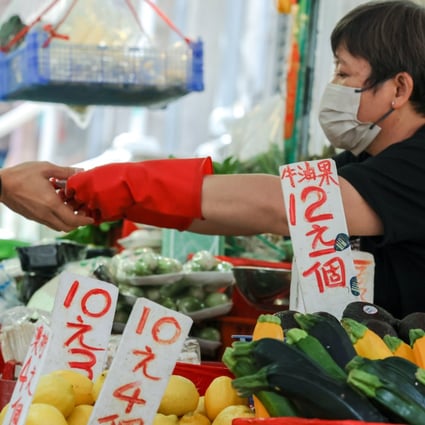 The mounting cost of fresh vegetables is playing a part in rising Hong Kong inflation. Photo: Nora Tam