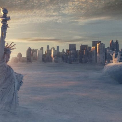 A scene from the Day After Tomorrow, in which New York was covered with ice and snow.