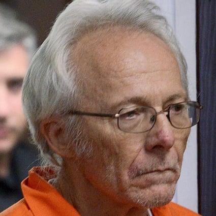 Bruce Leonard enters court to face charges of manslaughter over the death of his 19-year-old son Lucas Leonard in New Hartford, New York. Photo: Reuters