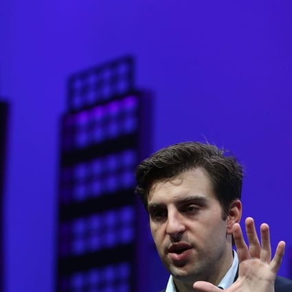 Airbnb co-founder and CEO Brian Chesky speaks during the Fortune Global Forum on November 4. Photo: AFP