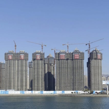 A construction site for residential apartments in Dalian, Liaoning province. Photo: Reuters