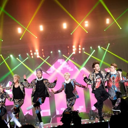 K-pop group EXO perform in SMTown: The Stage. The film (Category I) is directed by Sung Sang Bae