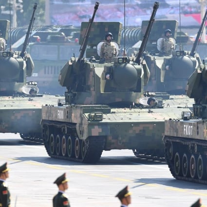 An anti-aircraft artillery attends the military parade in Beijing to mark the 70th anniversary of the victory of the Chinese People's War of Resistance against Japanese Aggression and the World Anti-Fascist War. Photo: Xinhua