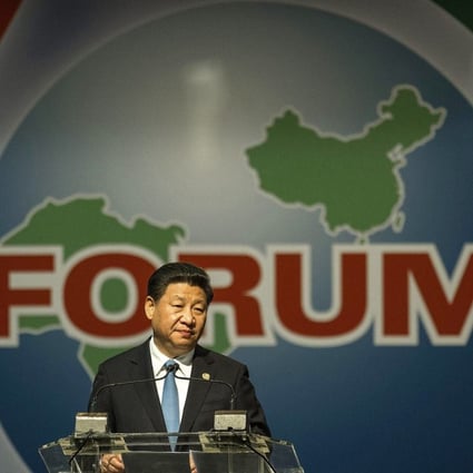 Chinese President Xi Jinping delivers a speech during the opening session of the Forum on Africa and China Cooperation in Johannesburg on Friday. Photo: AFP