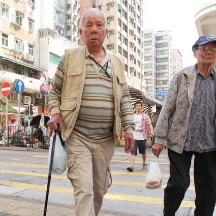 Senior citizen in Hong Kong.