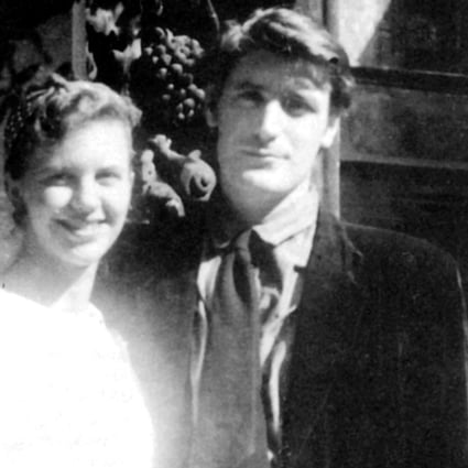 Sylvia Plath, who was to take her own life in 1963, with her husband Ted Hughes during their honeymoon in Paris, 1956.
