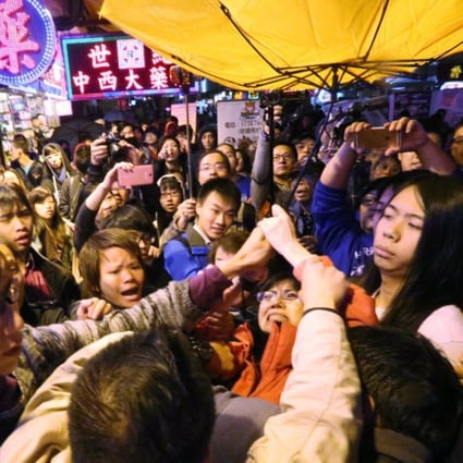Activists clash over the bill in Mong Kok. Photo: Edward Wong