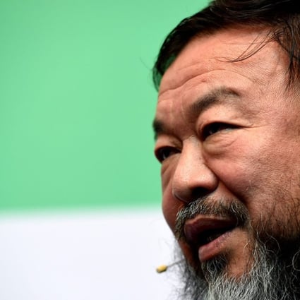 The Chinese artist at the preview of his “Andy Warhol/Ai Weiwei” exhibition in Melbourne. Photo: EPA