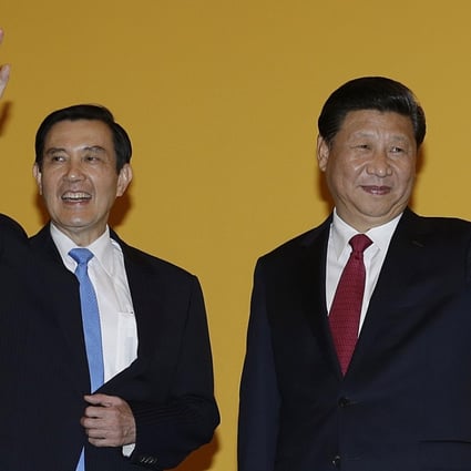 Taiwanese leader Ma Ying-jeou and Chinese President Xi Jinping at their historic summit in Singapore in November. Photo: AP