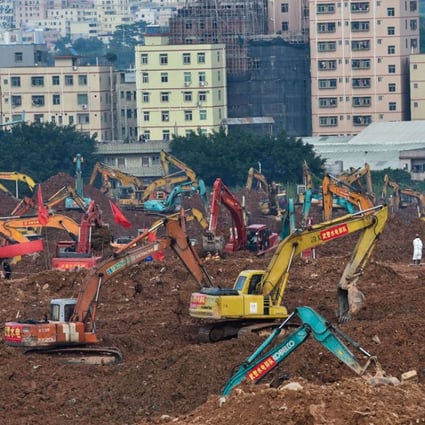 Rescuers working to find the people missing after the landslide in Shenzhen. Mainland authorities have arrested 11 people so far for their role in the disaster. Photo: Xinhua