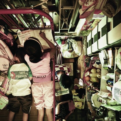 Underprivileged children often live in cramped conditions in subdivided flats. Photo: SCMP
