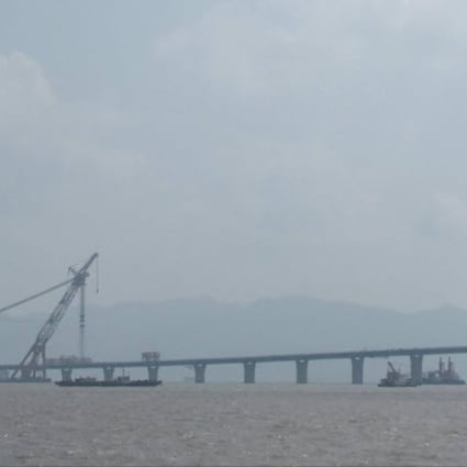 The Hong Kong-Zhuhai-Macau bridge under construction. Photo: SCMP Pictures